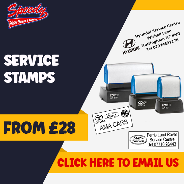 Garage Service Stamps / Mechanic Stamps, 7 Days a Week, VAT FREE